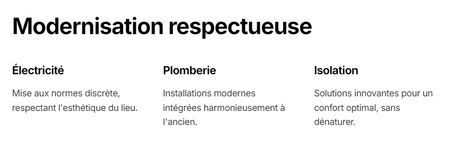 Modernisation respectueuse