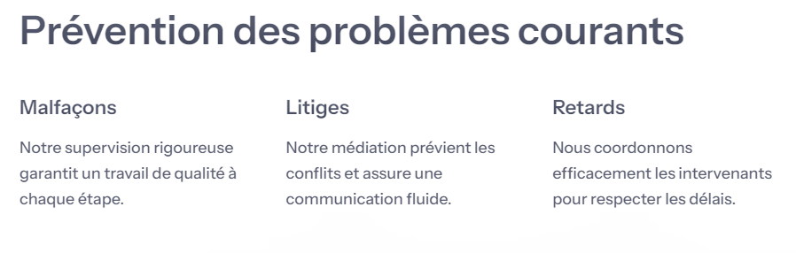 Prevention des problèmes